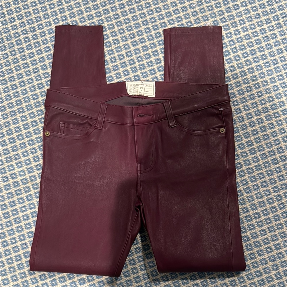 Burgundy Leather Pants